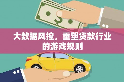电白大数据风控，重塑贷款行业的游戏规则