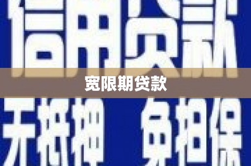 电白宽限期贷款