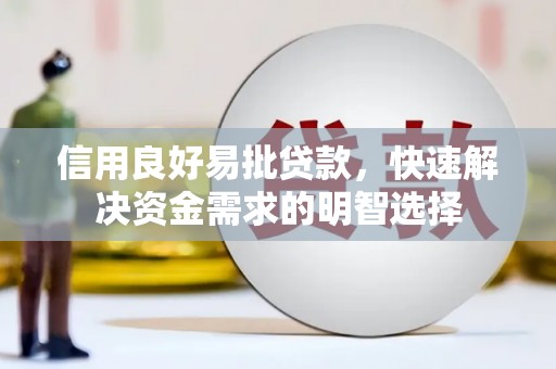 电白信用良好易批贷款，快速解决资金需求的明智选择
