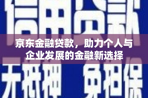 电白京东金融贷款，助力个人与企业发展的金融新选择