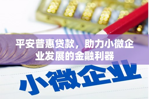 电白平安普惠贷款，助力小微企业发展的金融利器