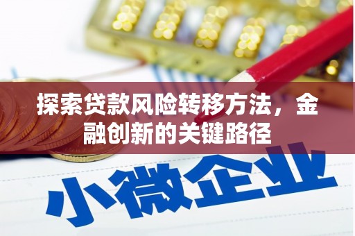 电白探索贷款风险转移方法，金融创新的关键路径