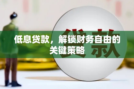 电白低息贷款，解锁财务自由的关键策略