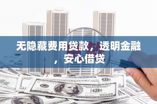 电白无隐藏费用贷款，透明金融，安心借贷