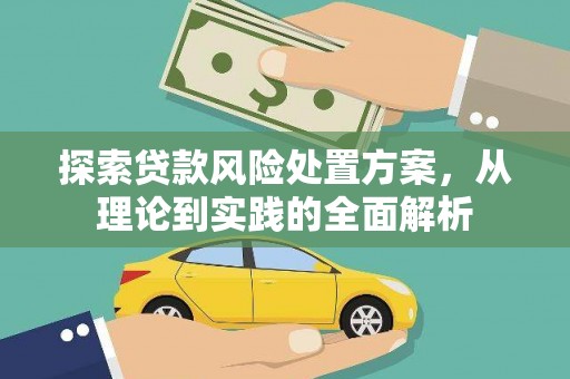 电白探索贷款风险处置方案，从理论到实践的全面解析