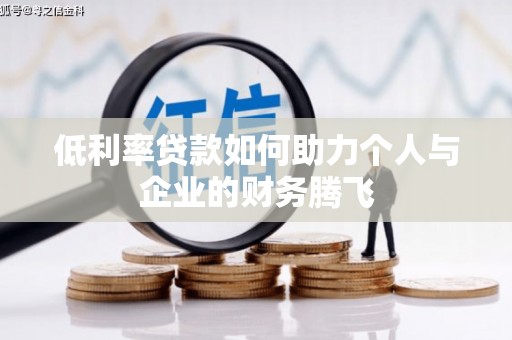 电白低利率贷款如何助力个人与企业的财务腾飞