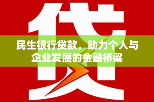 电白民生银行贷款，助力个人与企业发展的金融桥梁