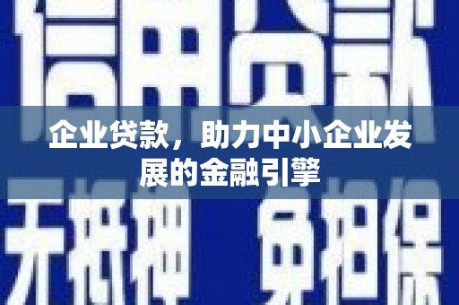 电白企业贷款，助力中小企业发展的金融引擎