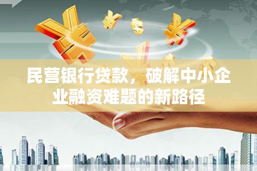 电白民营银行贷款，破解中小企业融资难题的新路径