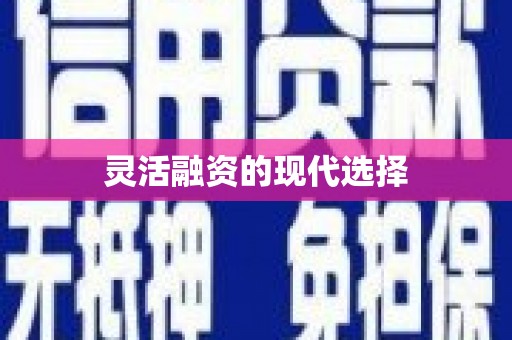 电白灵活融资的现代选择
