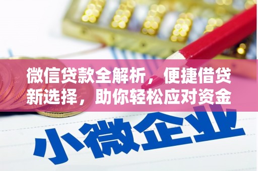 电白微信贷款全解析，便捷借贷新选择，助你轻松应对资金需求